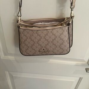 Kate Spade Beige Patterned Crossbody Bag